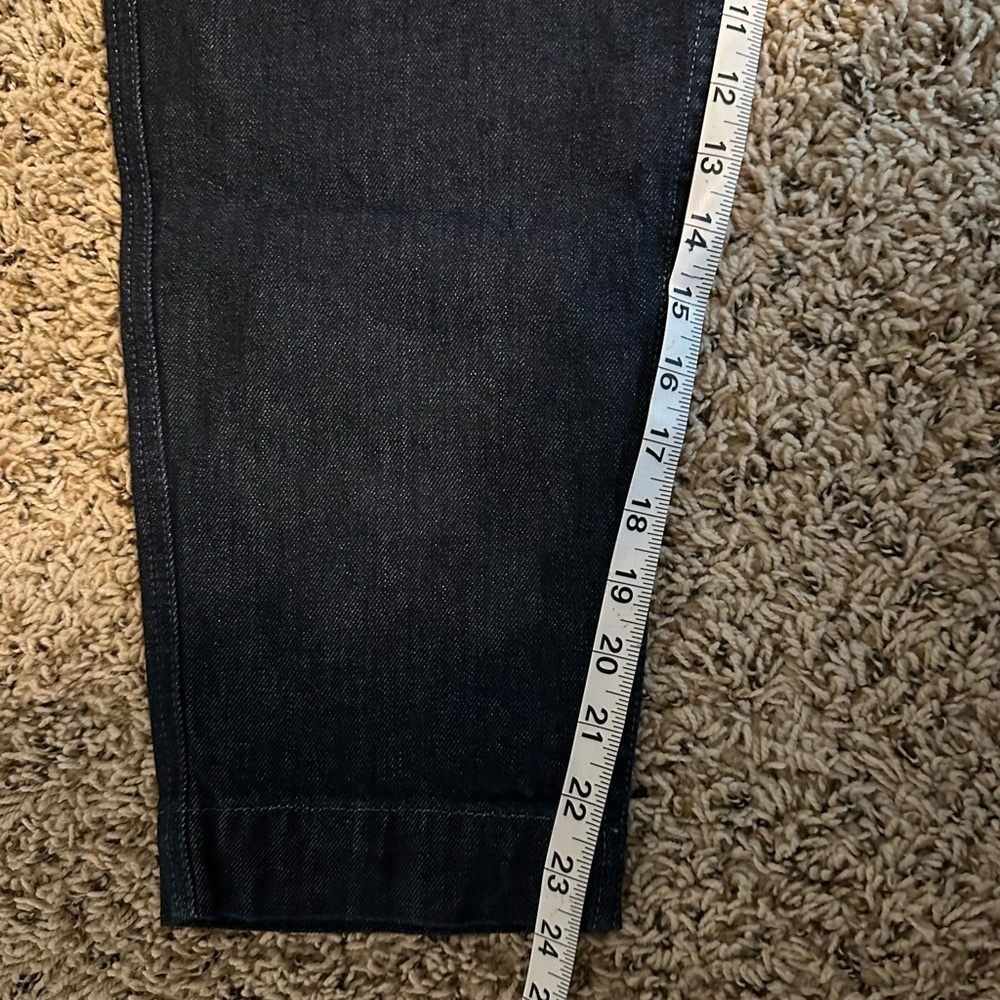 NWT Sundry Dark Blue Wash High Rise Pleated Military Relaxed Fit Denim Pants 28 - Picture 5 of 5